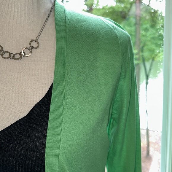 J Crew Cotton Featherweight cardigan, 3/4 Sleeves, Medium, Like New - Picture 2 of 6